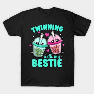 Twinning With My Bestie Twins Day Friends Matching T-Shirt